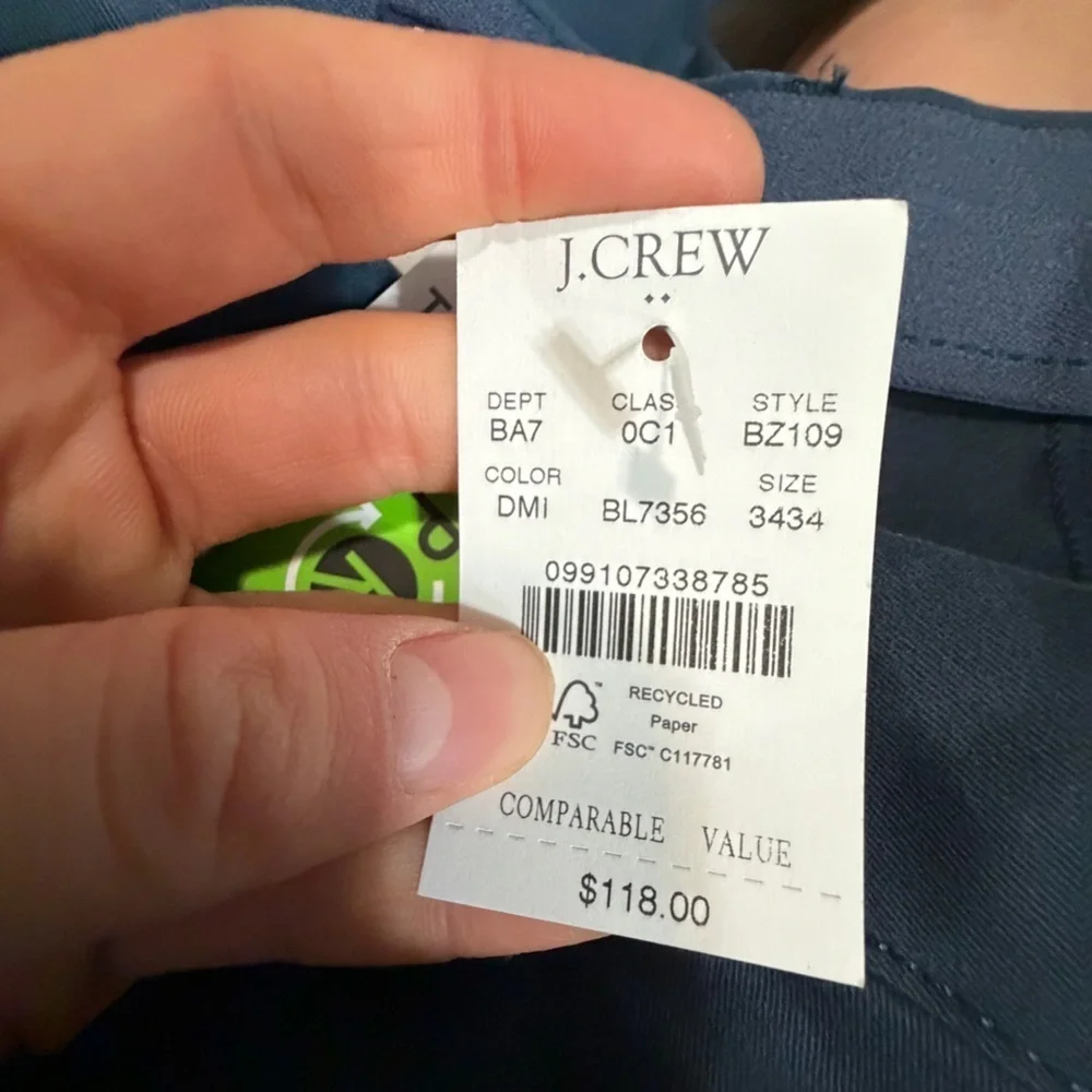 J crew Slim-fit TruTemp365® chino pant deep midnight